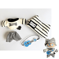 17cm Labubu Clothes –Indie Rocker Full Set (clothes Only, Doll Not Included)