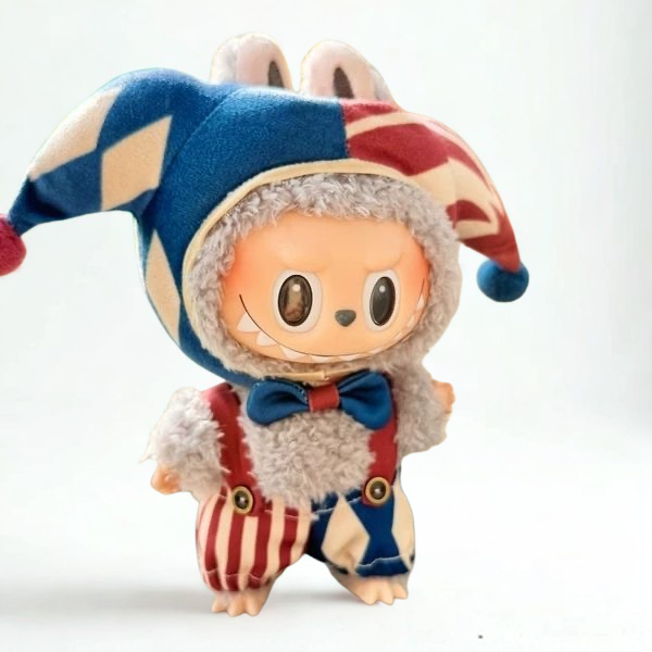 17cm Labubu Clothes- Funky Clown Full Set (clothes Only, Doll Not Included)