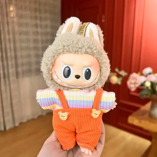 Labubu 17cm Doll Clothes – My Little Orange basic Set(Clothes Only, Doll Not Included)