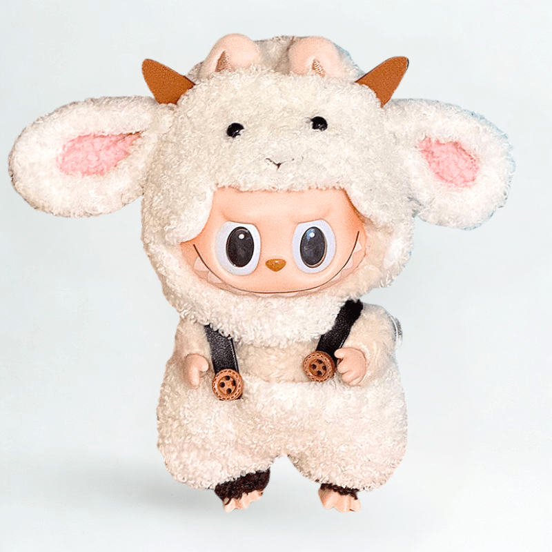 Labubu 17cm Doll Clothes – Snowy Lamb Basic Set(Clothes Only, Doll Not Included)