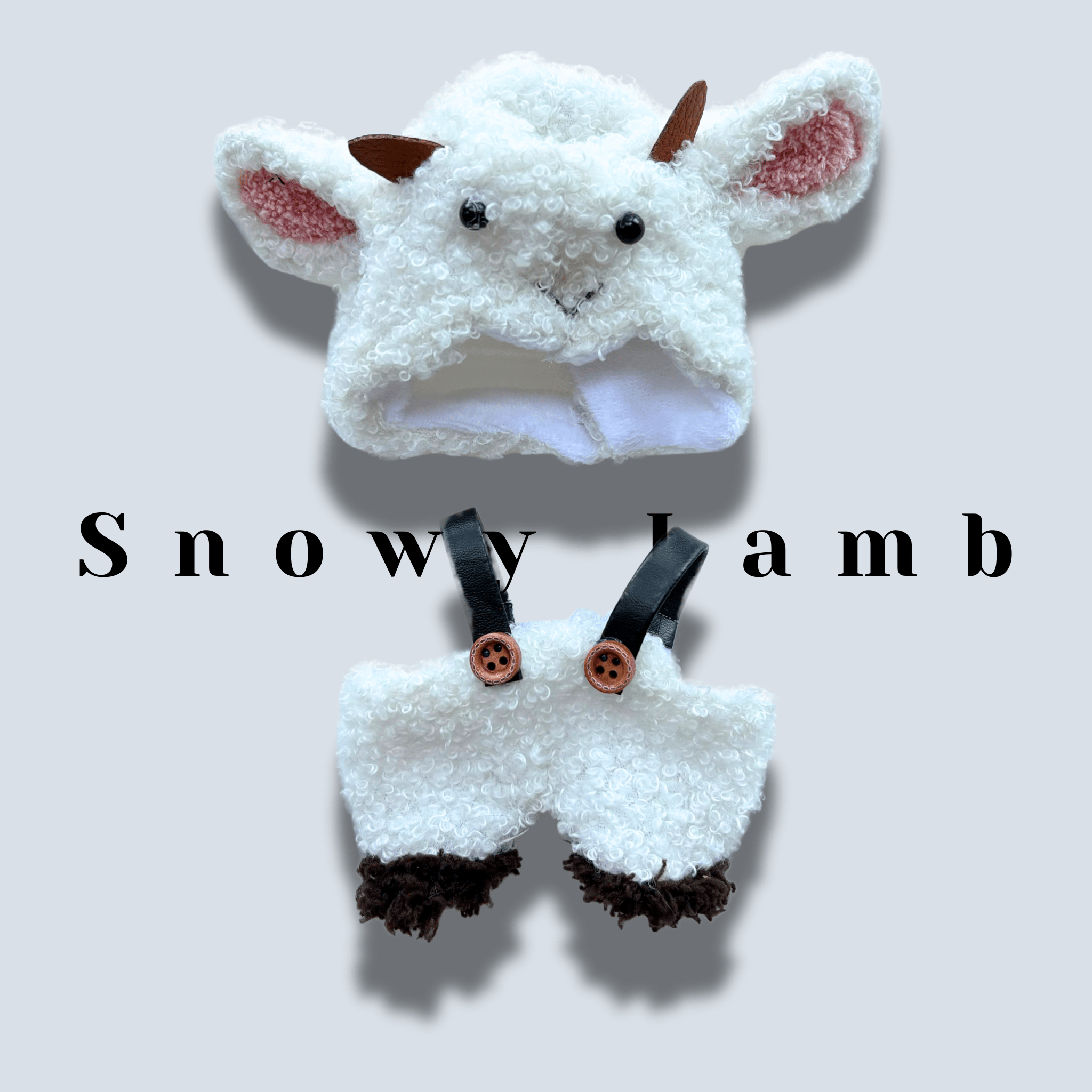 Labubu 17cm Doll Clothes – Snowy Lamb Basic Set(Clothes Only, Doll Not Included)