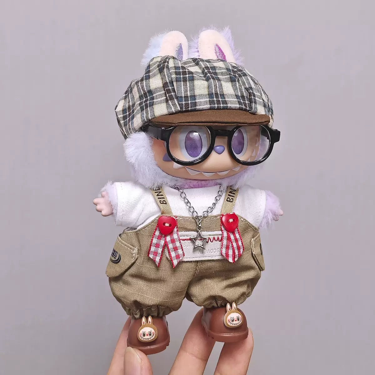 17cm Labubu Clothes- Autumn Scholar Full Set (clothes Only, Doll Not Included)