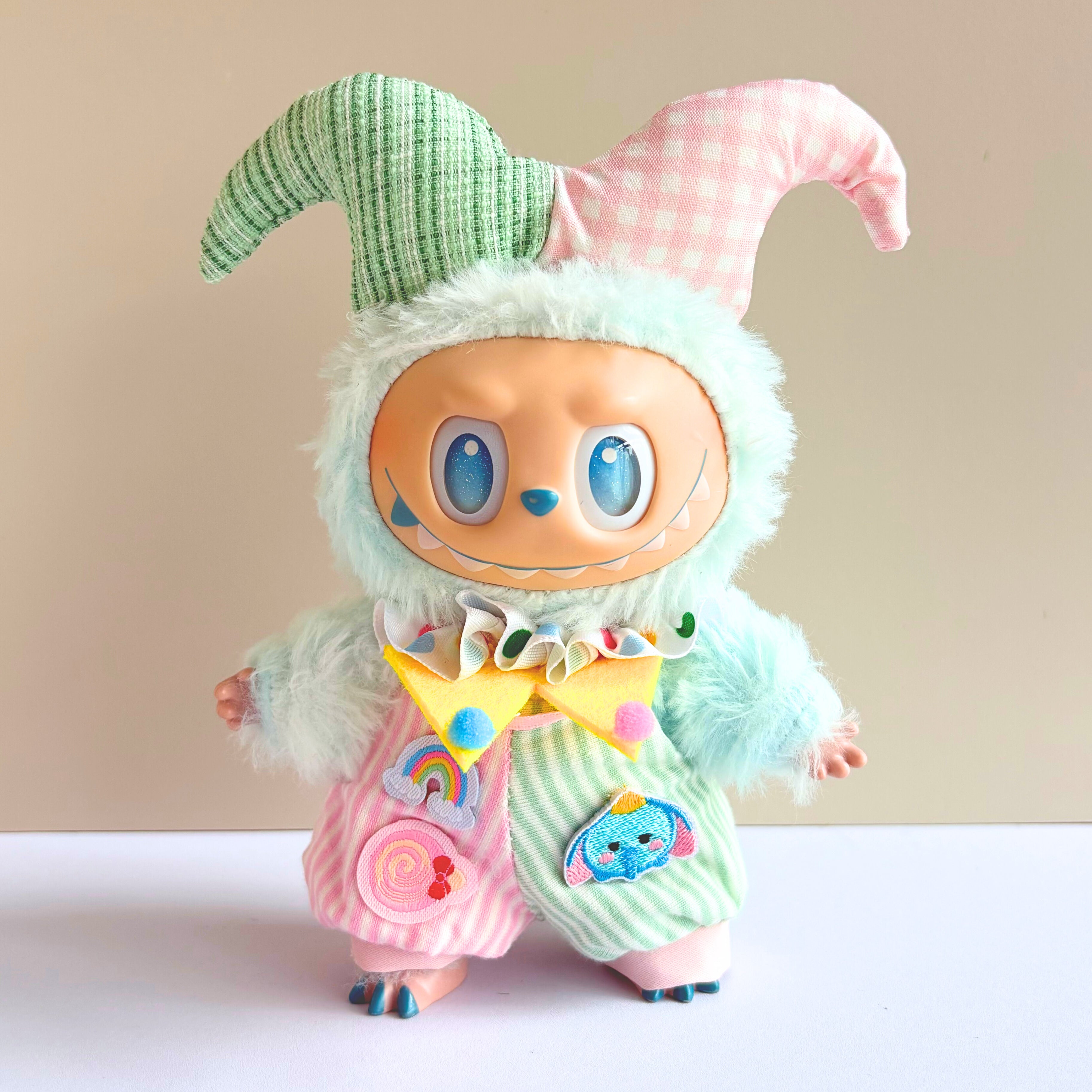 17cm Labubu Clothes– Candy Clown Basic Set (clothes Only, Doll Not Included)