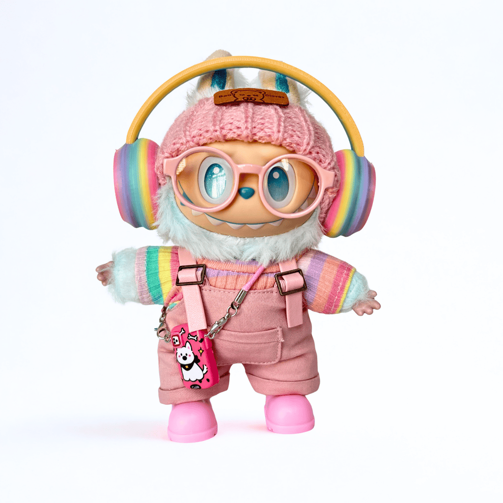 17cm Labubu Clothes –Pink Prism Full Set (Clothes Only, Doll Not Included)