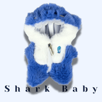 Labubu 17cm Doll Clothes –  Shark Baby Full Set(Clothes Only, Doll Not Included)
