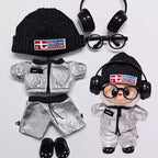 17cm Labubu Clothes- Silver Chill premium Full Set (clothes Only, Doll Not Included)