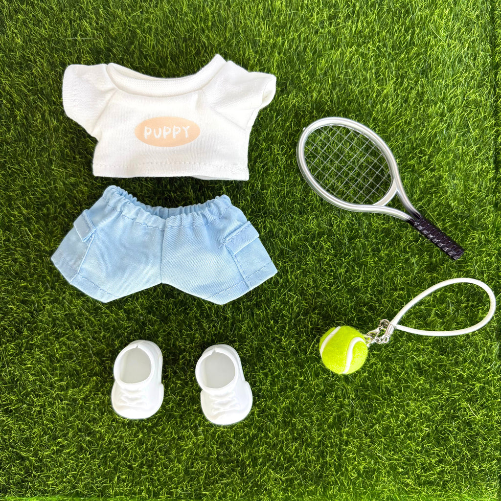 17cm Labubu Clothes–Tennis Star Full Set (clothes Only, Doll Not Included)