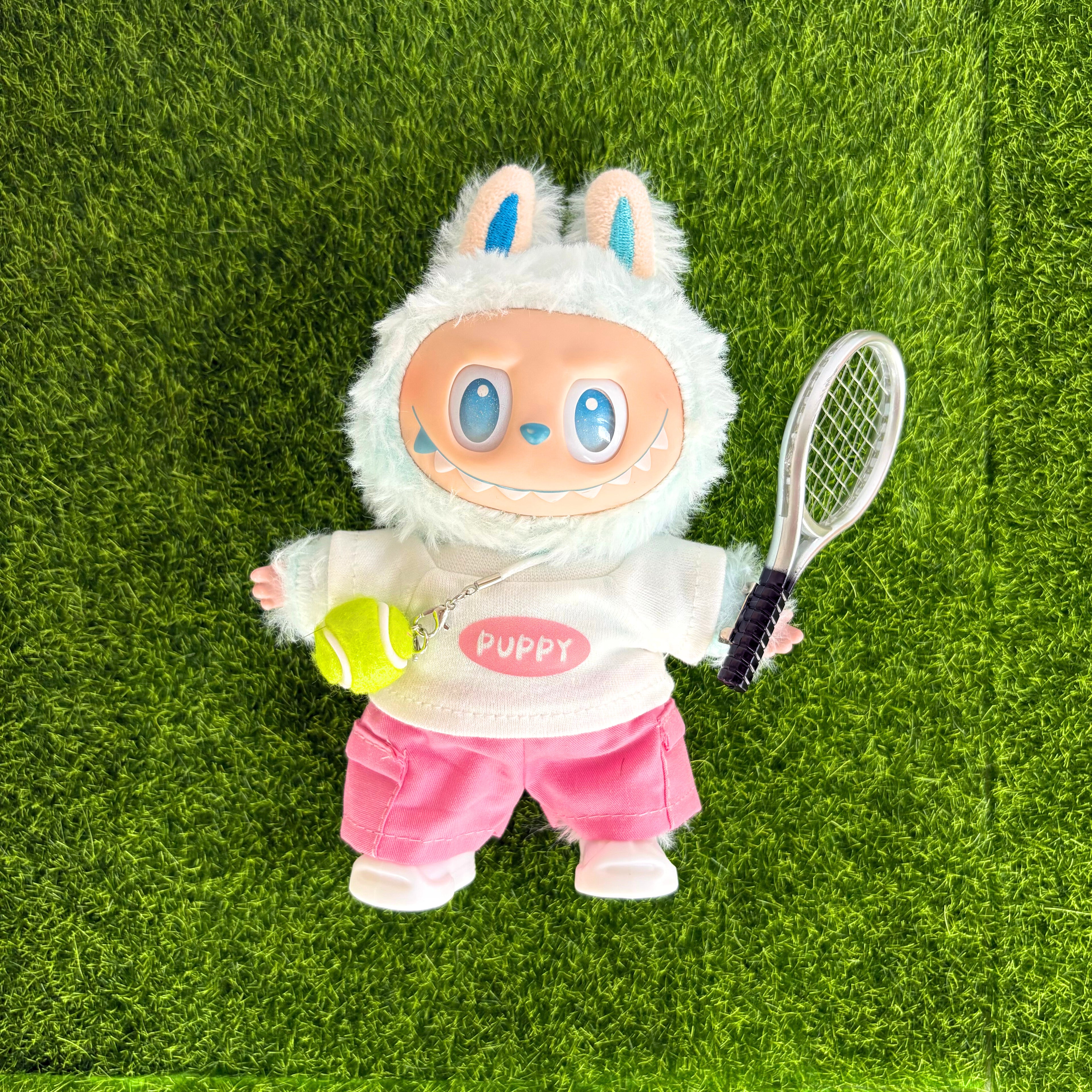 17cm Labubu Clothes–Tennis Star Full Set (clothes Only, Doll Not Included)