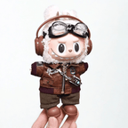 17cm Labubu Clothes –Vintage Pilot Premium Full Set (clothes Only, Doll Not Included)