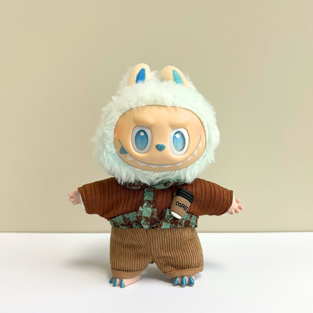 17cm Labubu Clothes–Cafe Time Basic Set (clothes Only, Doll Not Included)