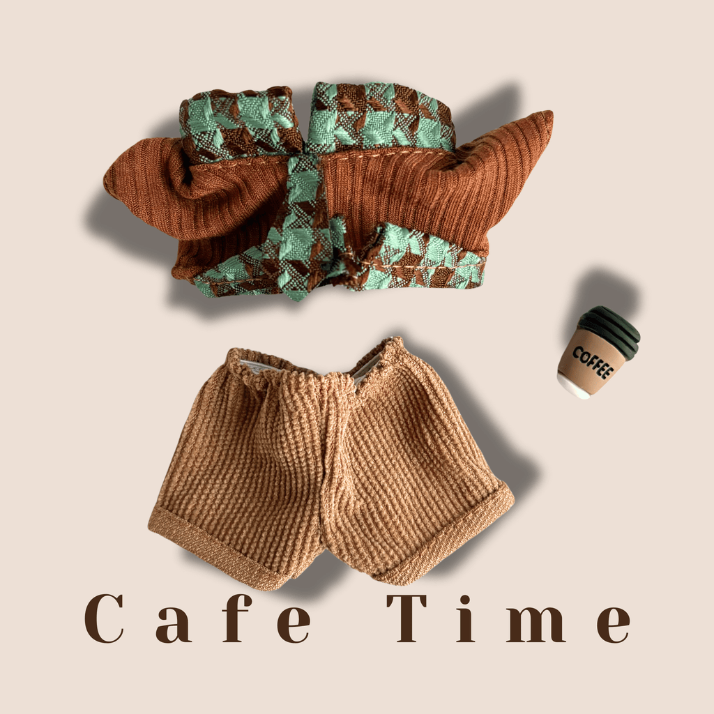 17cm Labubu Clothes–Cafe Time Basic Set (clothes Only, Doll Not Included)
