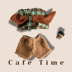 17cm Labubu Clothes–Cafe Time Basic Set (clothes Only, Doll Not Included)