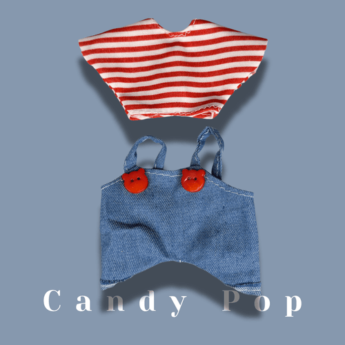 Labubu 17cm Doll Clothes – Candy Pop Basic Set (Clothes Only, Doll Not Included)