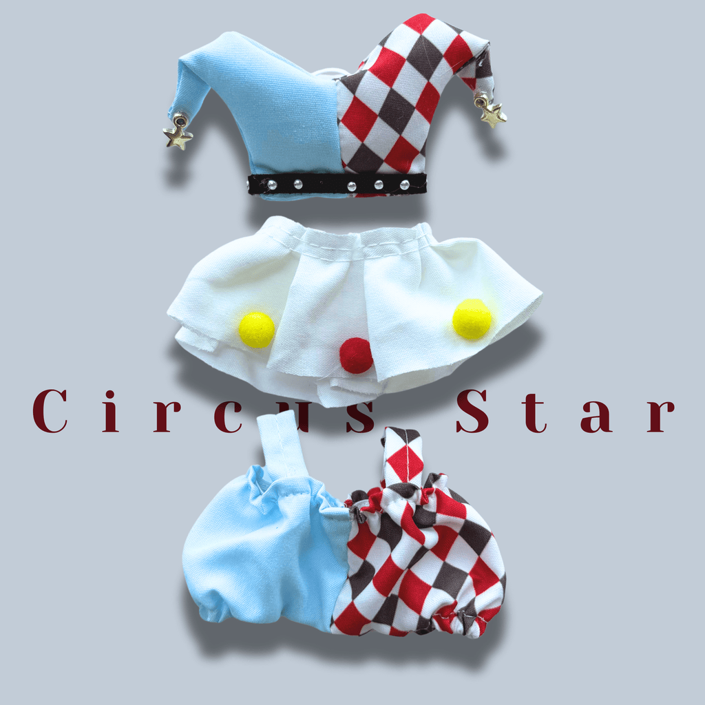 Labubu 17cm Doll Clothes – Circus Star Basic Set(Clothes Only, Doll Not Included)