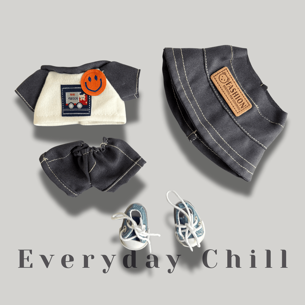 17cm Labubu Clothes–Everyday Chill Full Set (clothes Only, Doll Not Included)