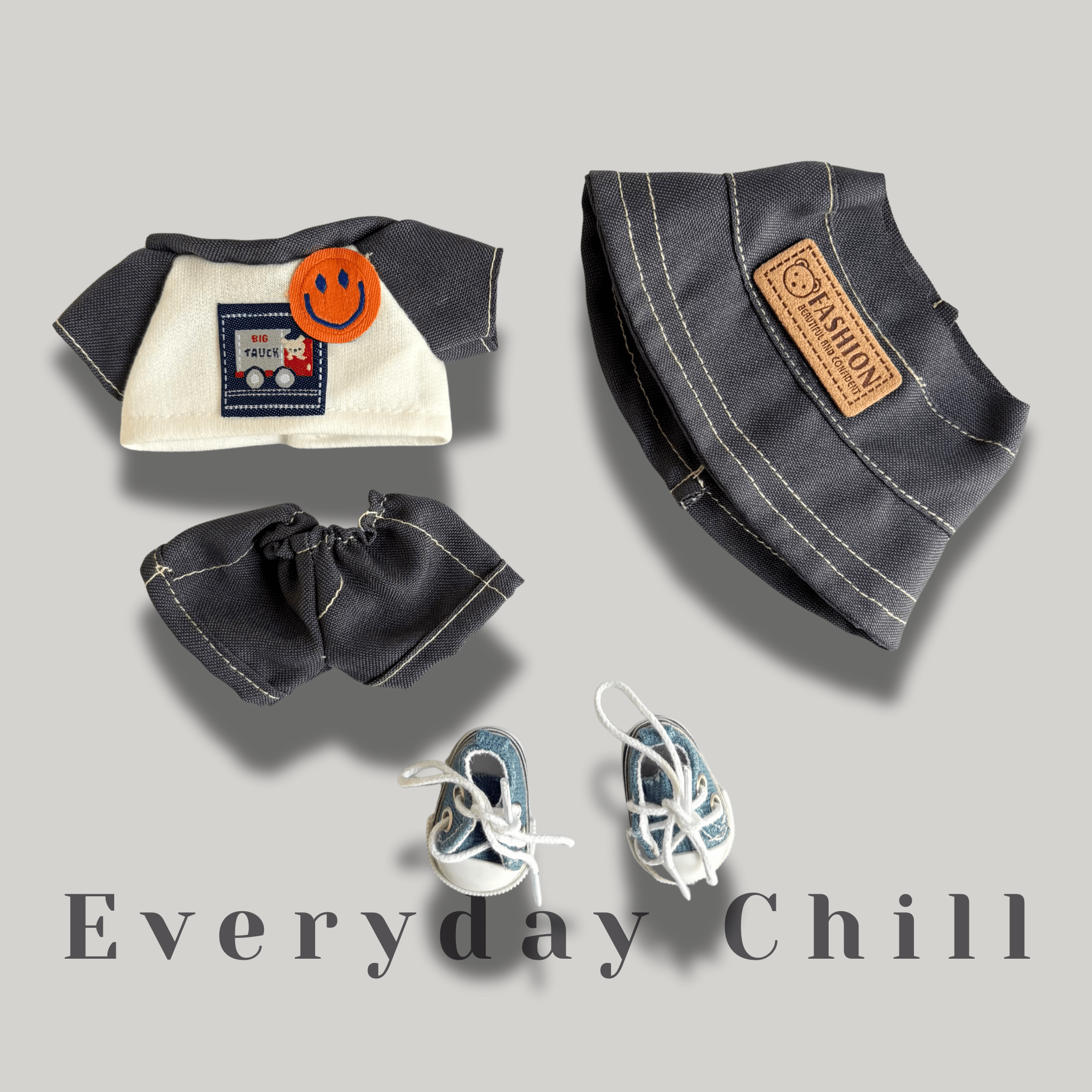17cm Labubu Clothes–Everyday Chill Full Set (clothes Only, Doll Not Included)