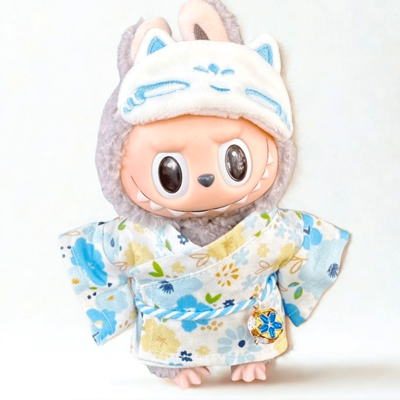 Labubu 10cm Doll Clothes – Kimono Spirit Full set(Clothes Only, Doll Not Included)