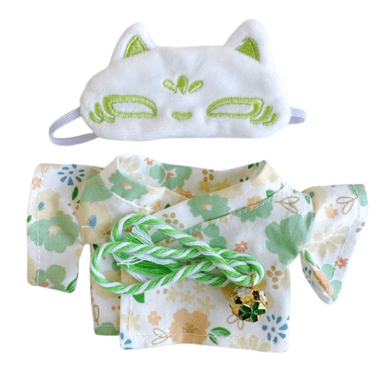 Labubu 10cm Doll Clothes – Kimono Spirit Full set(Clothes Only, Doll Not Included)