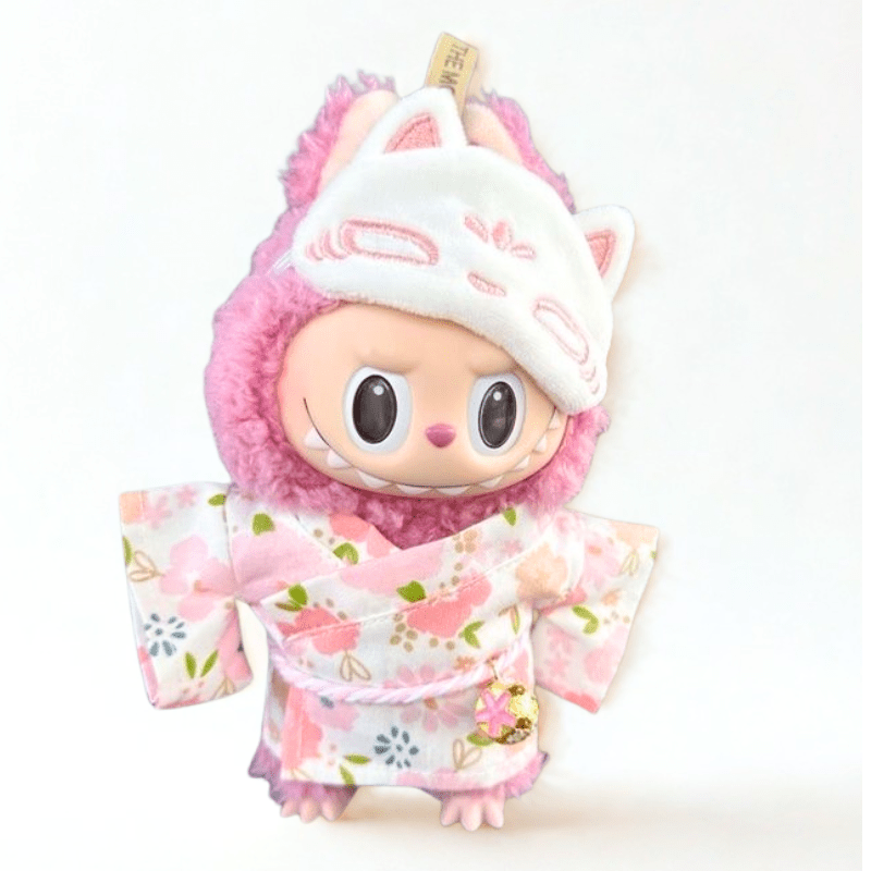 Labubu 10cm Doll Clothes – Kimono Spirit Full set(Clothes Only, Doll Not Included)
