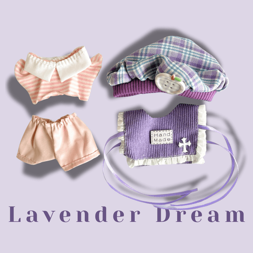 17cm Labubu Clothes –Lavender Dream Full Set (clothes Only, Doll Not Included)