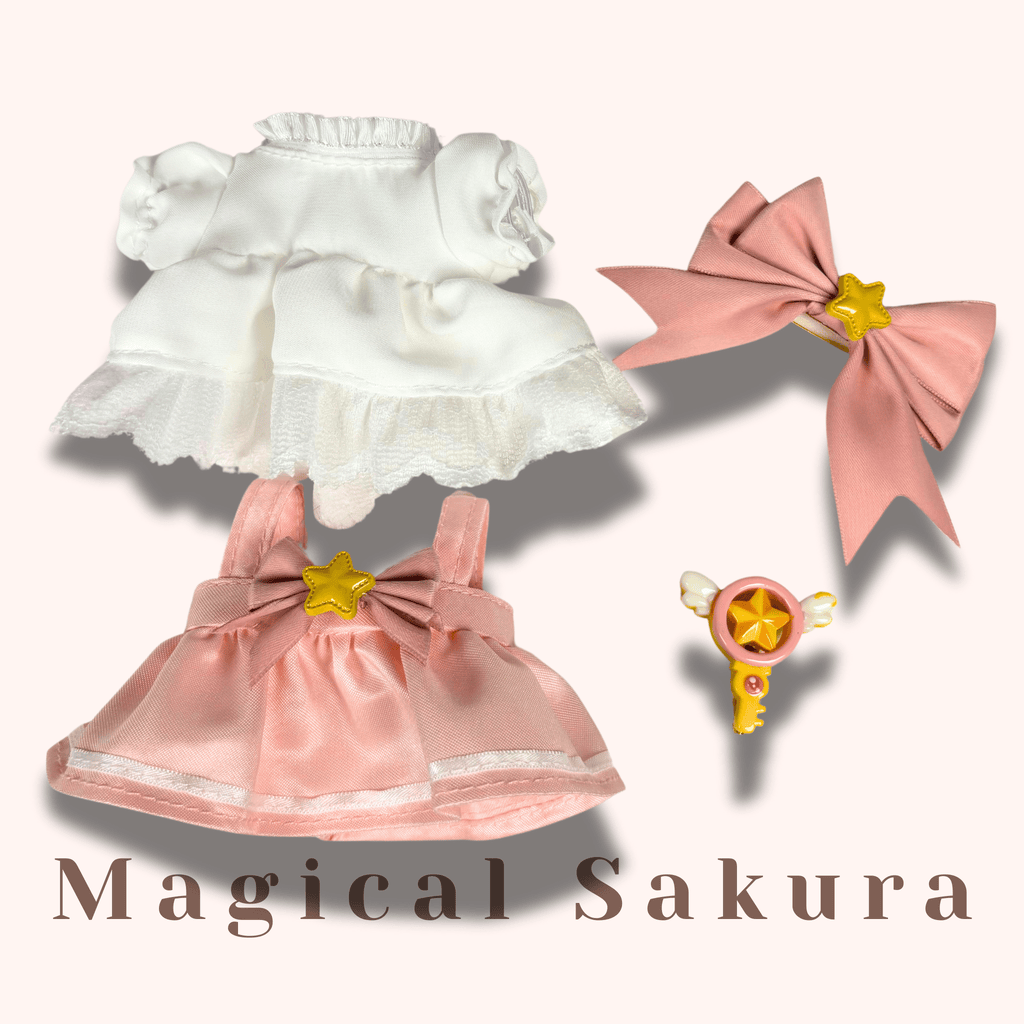 Labubu 17cm Doll Clothes – Magical Sakura Full Set(Clothes Only, Doll Not Included)