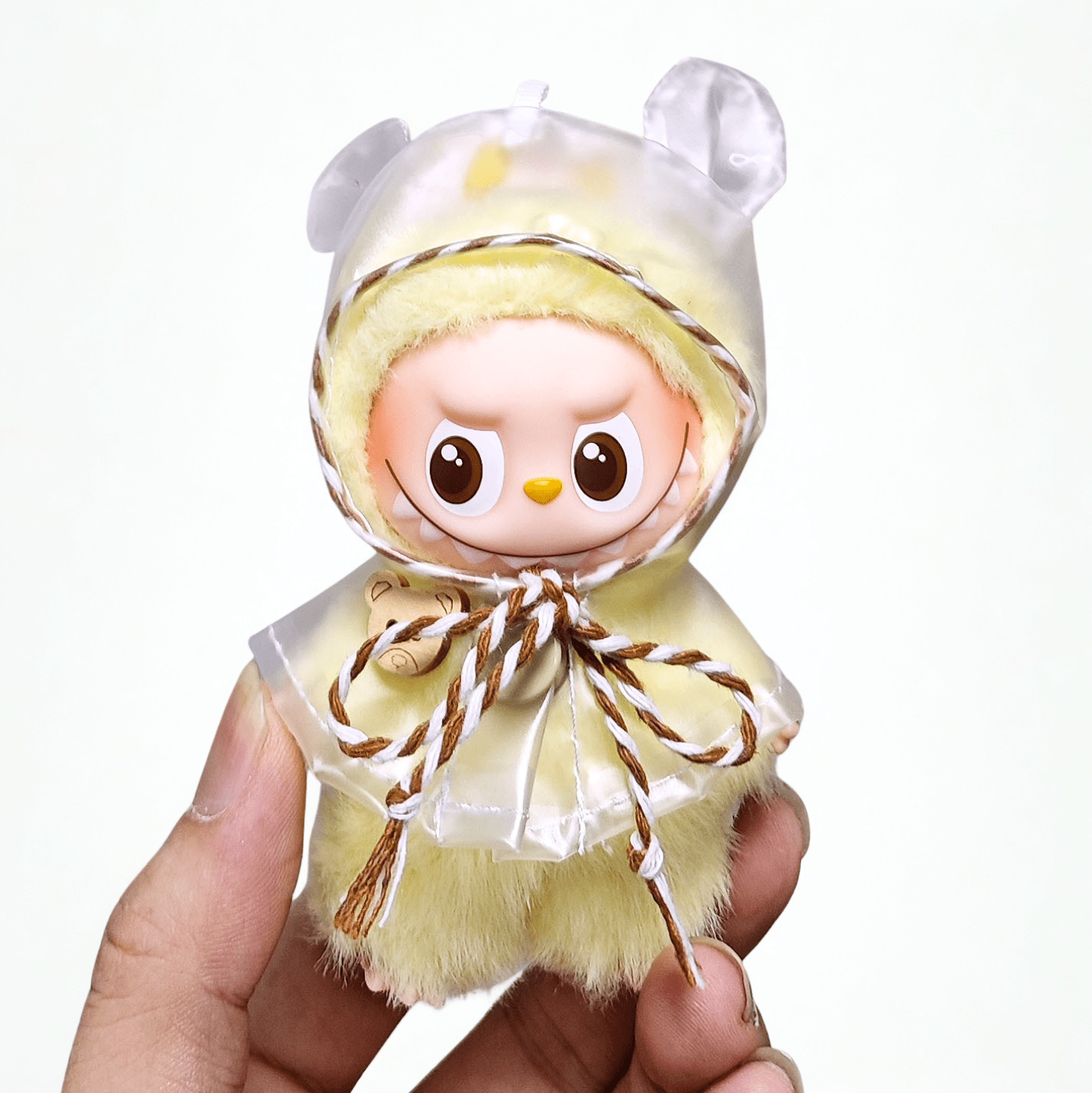 Labubu 10cm Doll Clothes – Pin For Love Raincoat (Clothes Only, Doll Not Included)