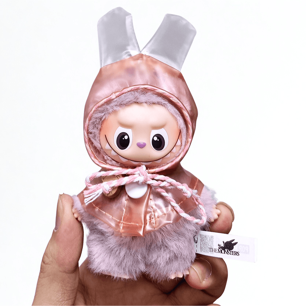 Labubu 10cm Doll Clothes – Pin For Love Raincoat (Clothes Only, Doll Not Included)