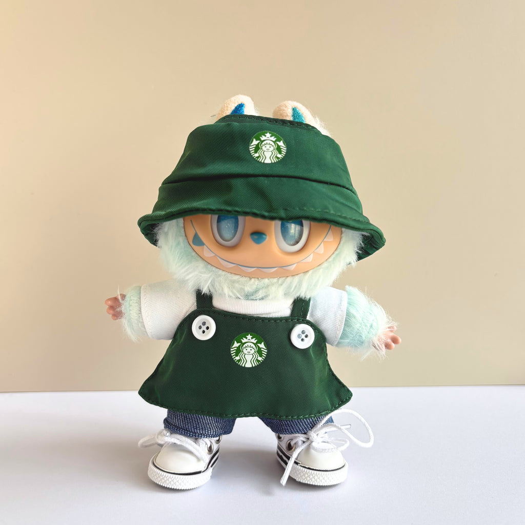 17cm Labubu Clothes –The Barista Full Set (clothes Only, Doll Not Included)