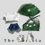 17cm Labubu Clothes –The Barista Full Set (clothes Only, Doll Not Included)