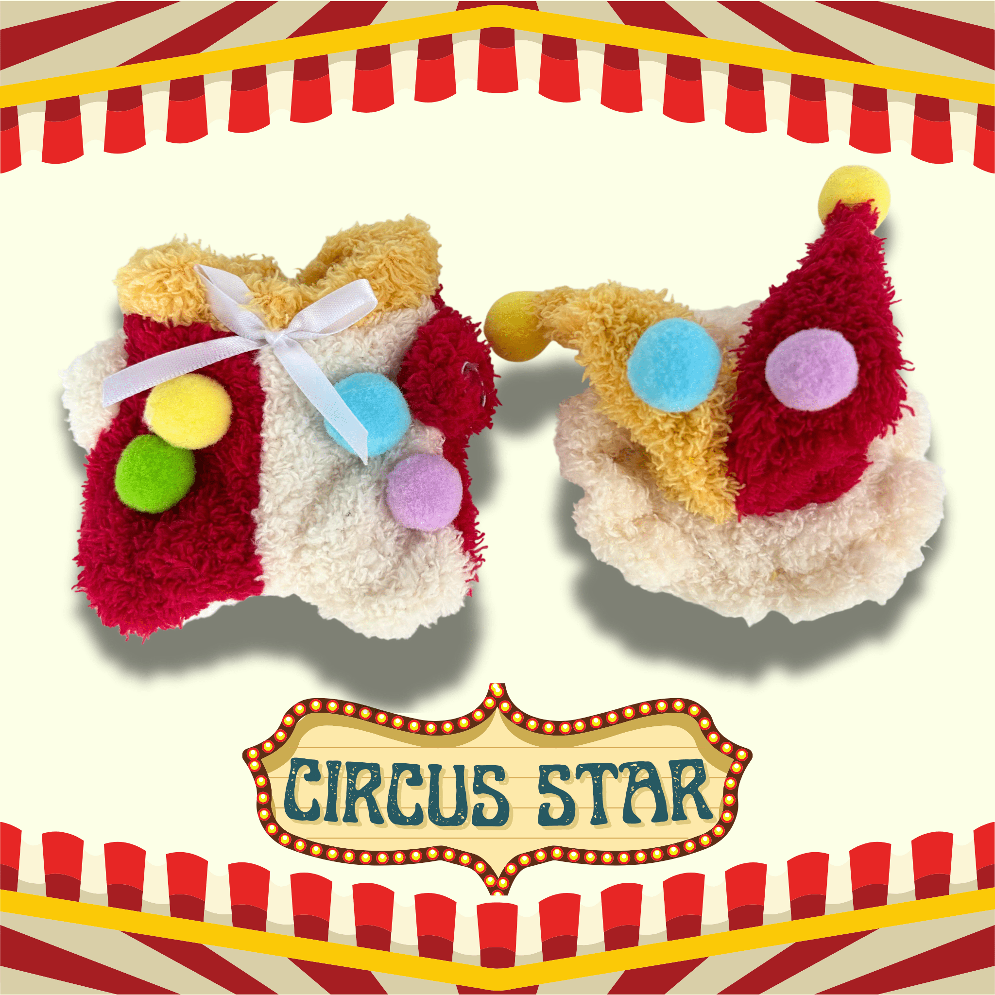 Labubu 17cm Doll Clothes –Circus Star Full Set (Clothes Only, Doll Not Included)