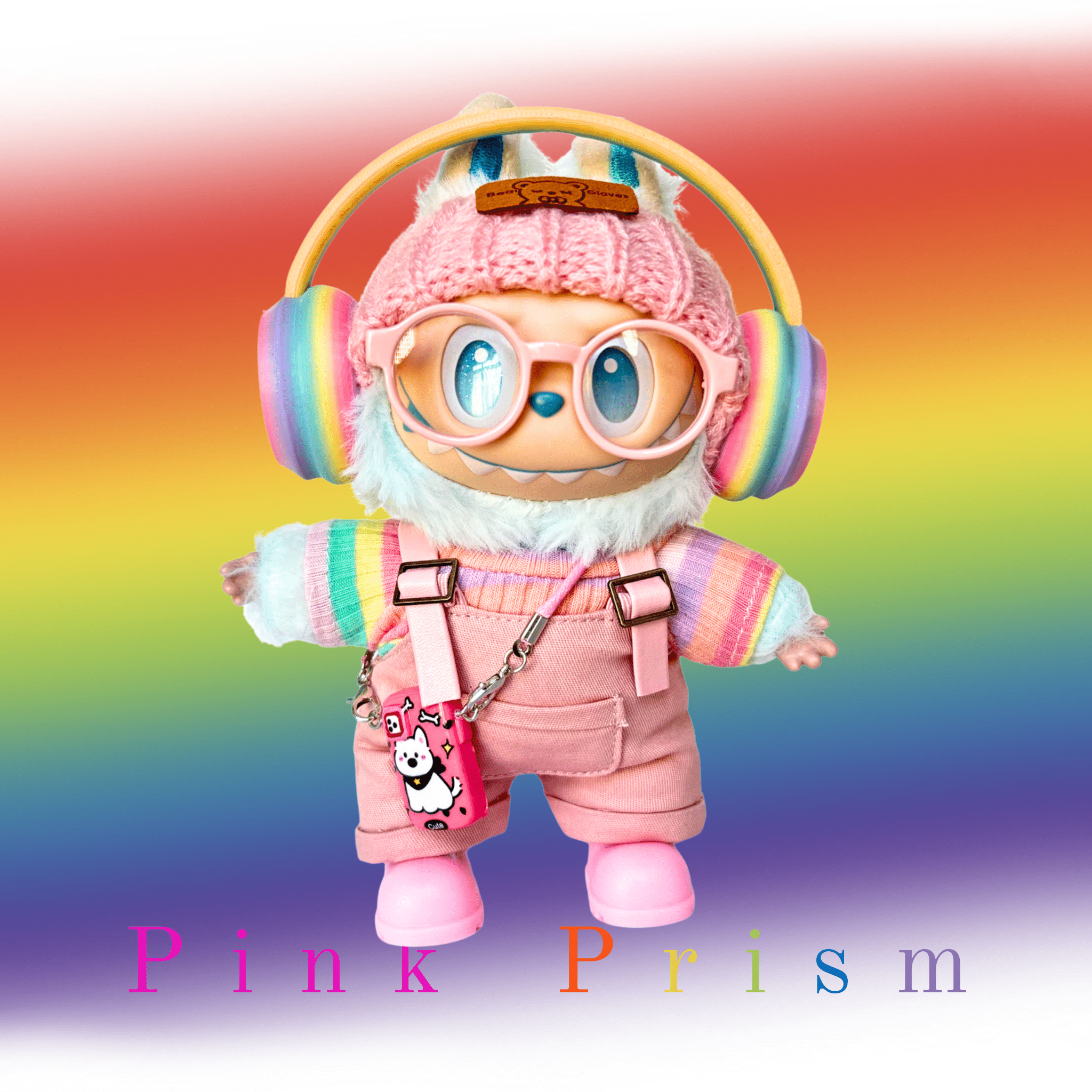 17cm Labubu Clothes –Pink Prism Full Set (Clothes Only, Doll Not Included)