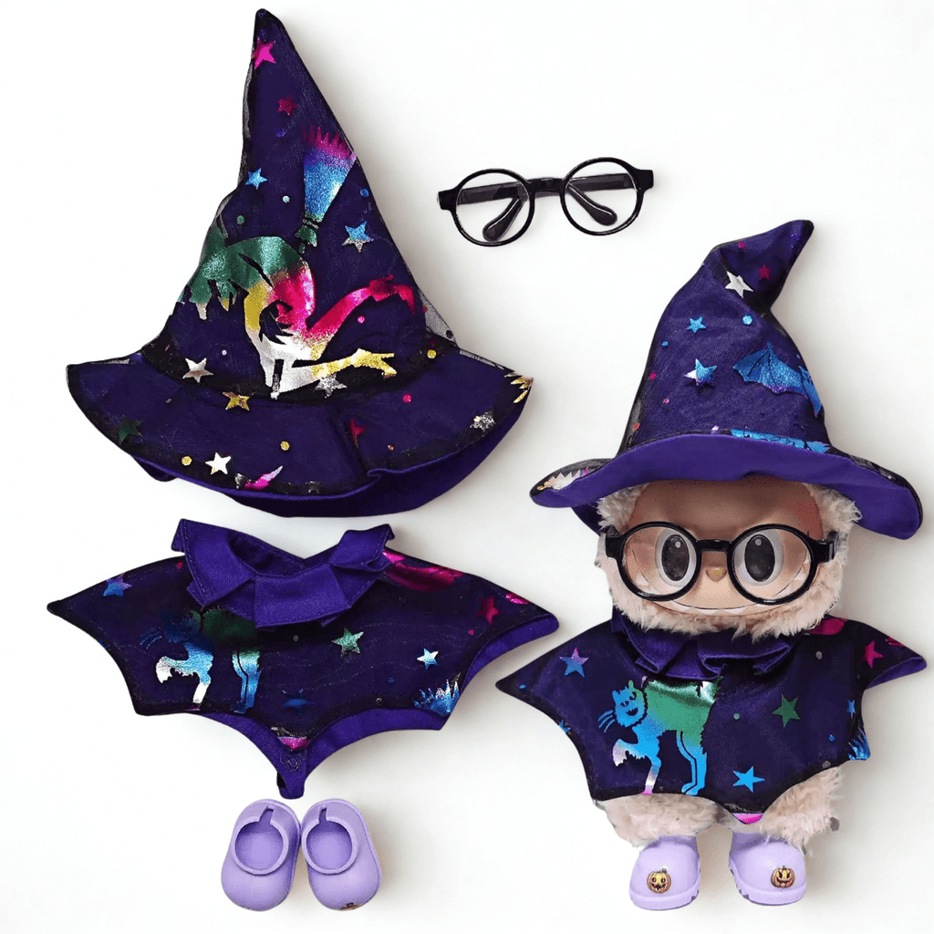 17cm Labubu Clothes- Spooky Night Full Set (clothes Only, Doll Not Included)