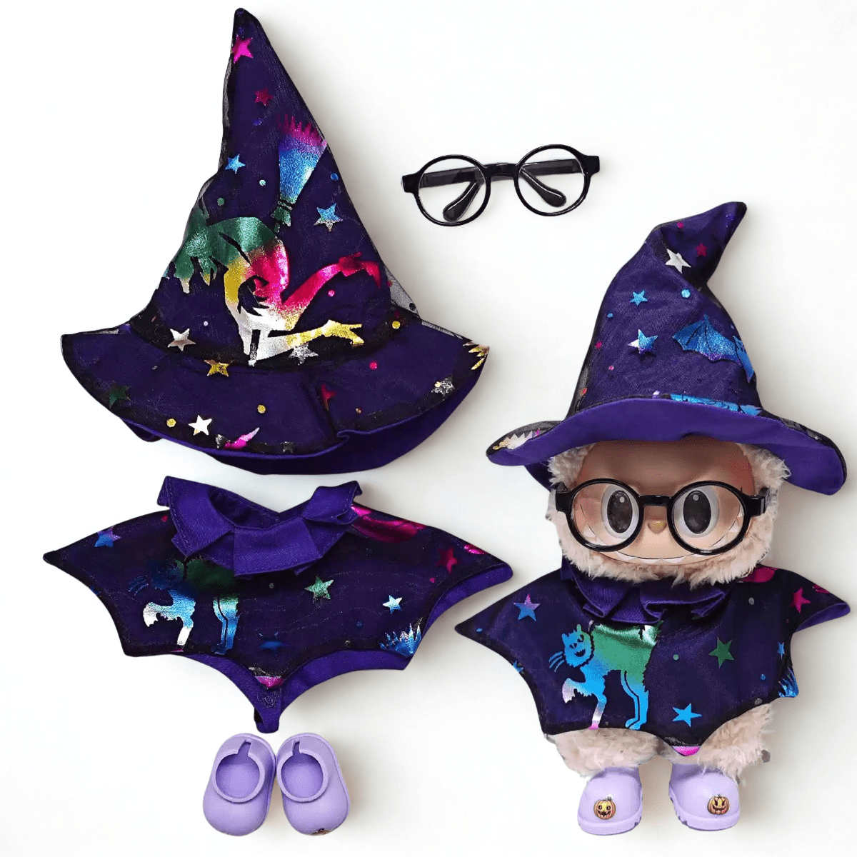 17cm Labubu Clothes- Spooky Night Full Set (clothes Only, Doll Not Included)