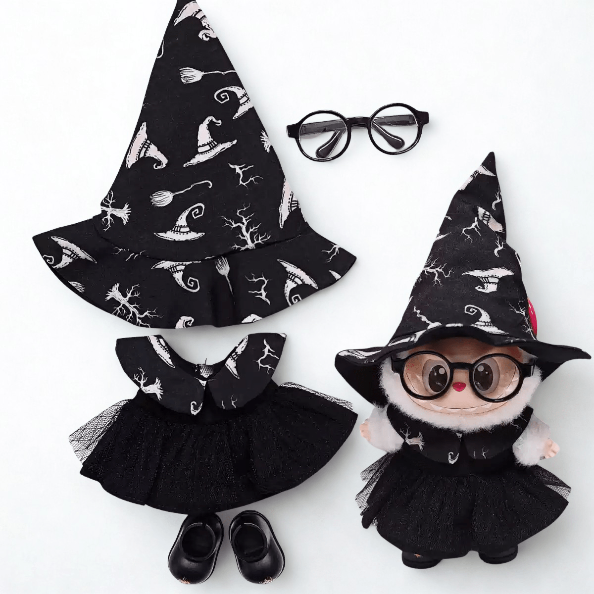 17cm Labubu Clothes- Spooky Night Full Set (clothes Only, Doll Not Included)