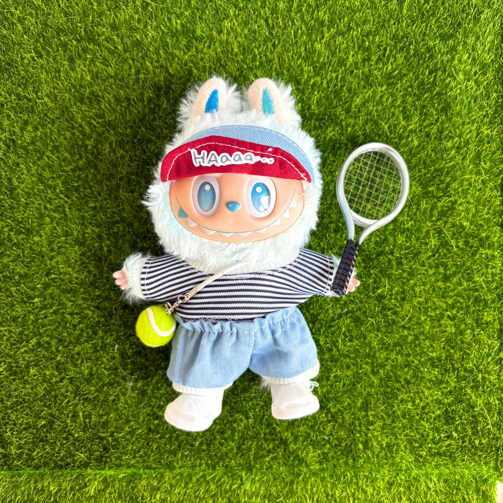 17cm Labubu Clothes–Tennis Star Full Set (clothes Only, Doll Not Included)