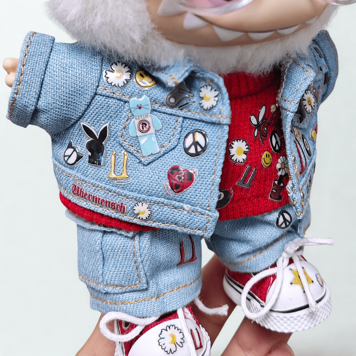 17cm Labubu Clothes –Daisy Holiday Premium Full Set (clothes Only, Doll Not Included)