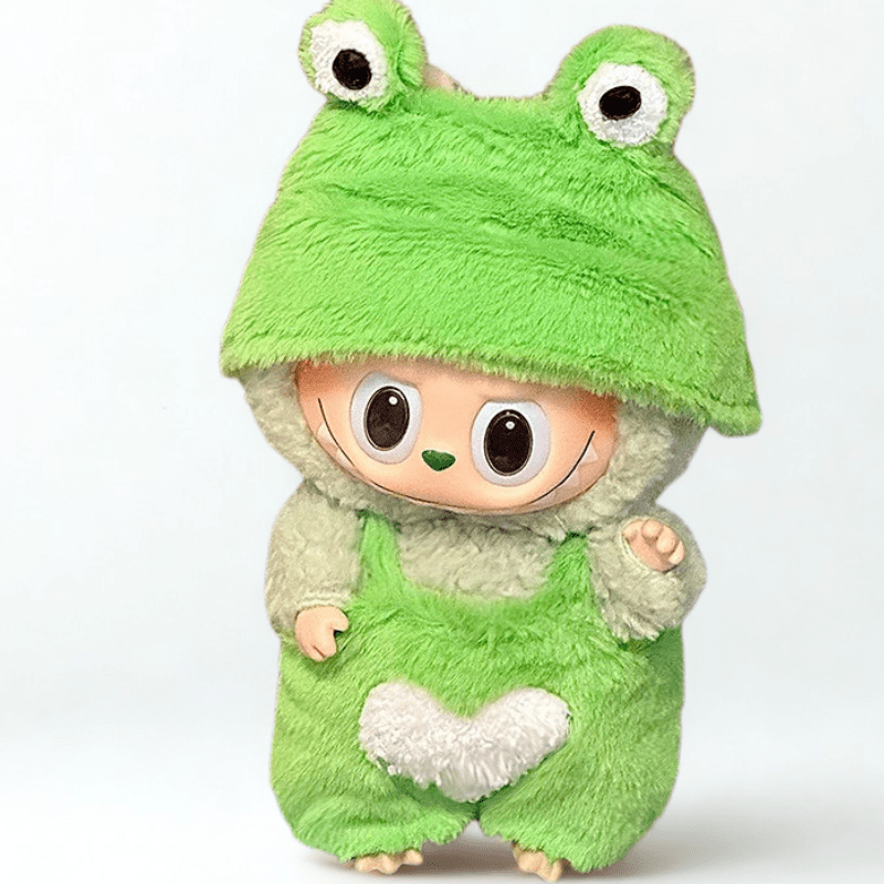 Labubu 17cm Doll Clothes – Froggy Hugs Basic Set(Clothes Only, Doll Not Included)