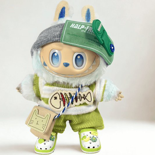Labubu 17cm Doll Clothes – Green Hour Full Set(Clothes Only, Doll Not Included)