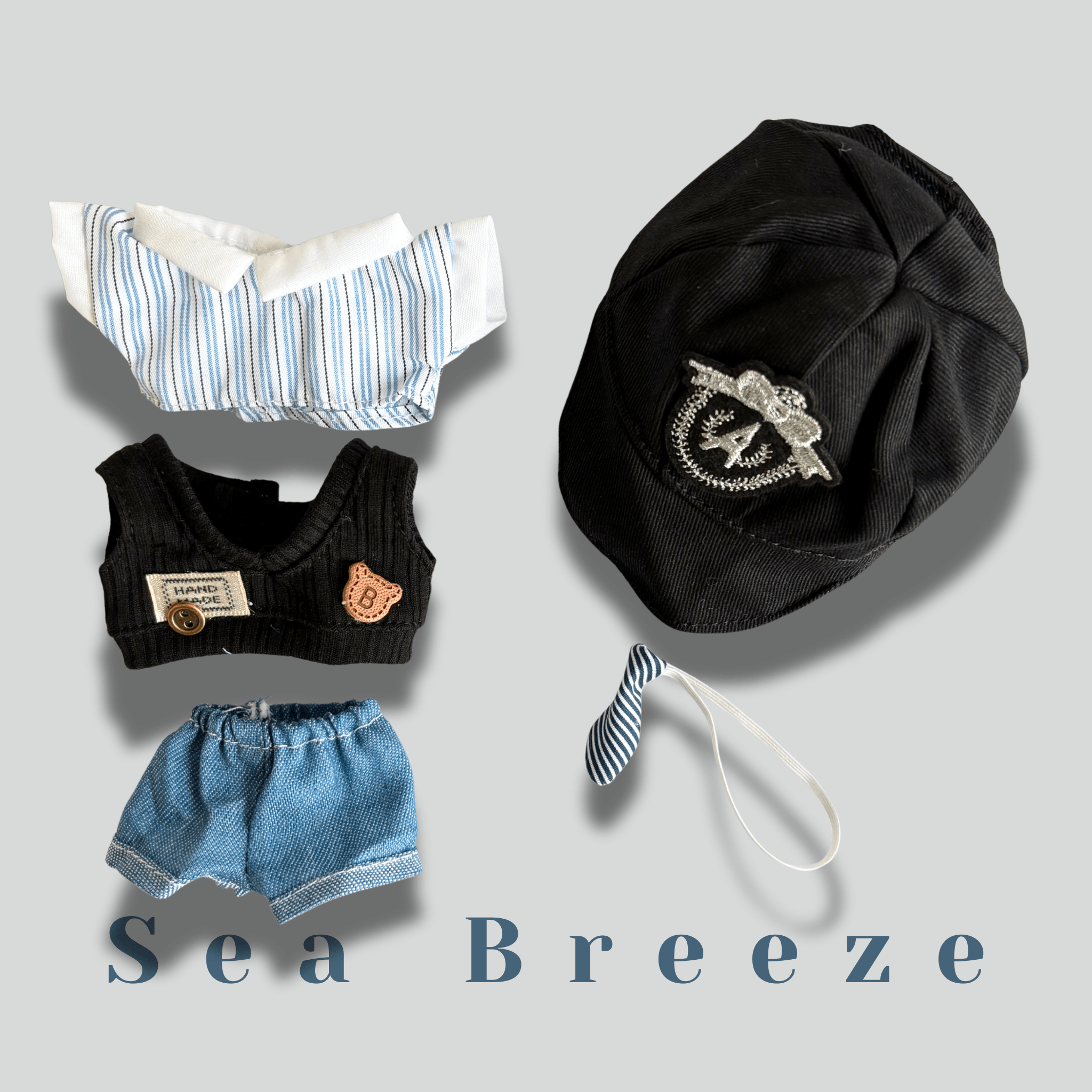 17cm Labubu Clothes –Sea Breeze Full Set (clothes Only, Doll Not Included)