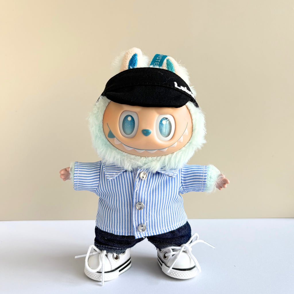 17cm Labubu Clothes –Summer Sky Full Set (clothes Only, Doll Not Included)