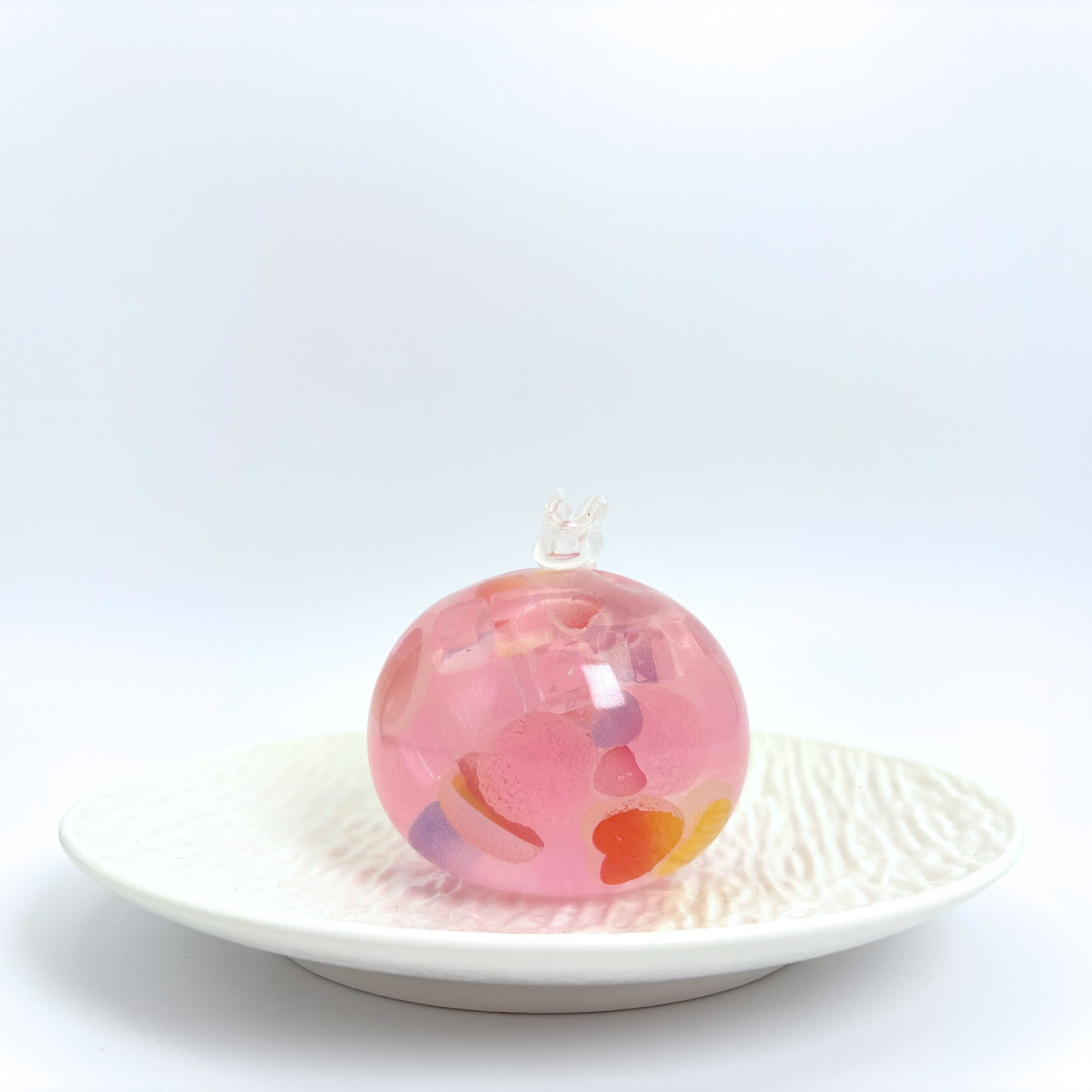 Front view of Lalachill stress ball on white background