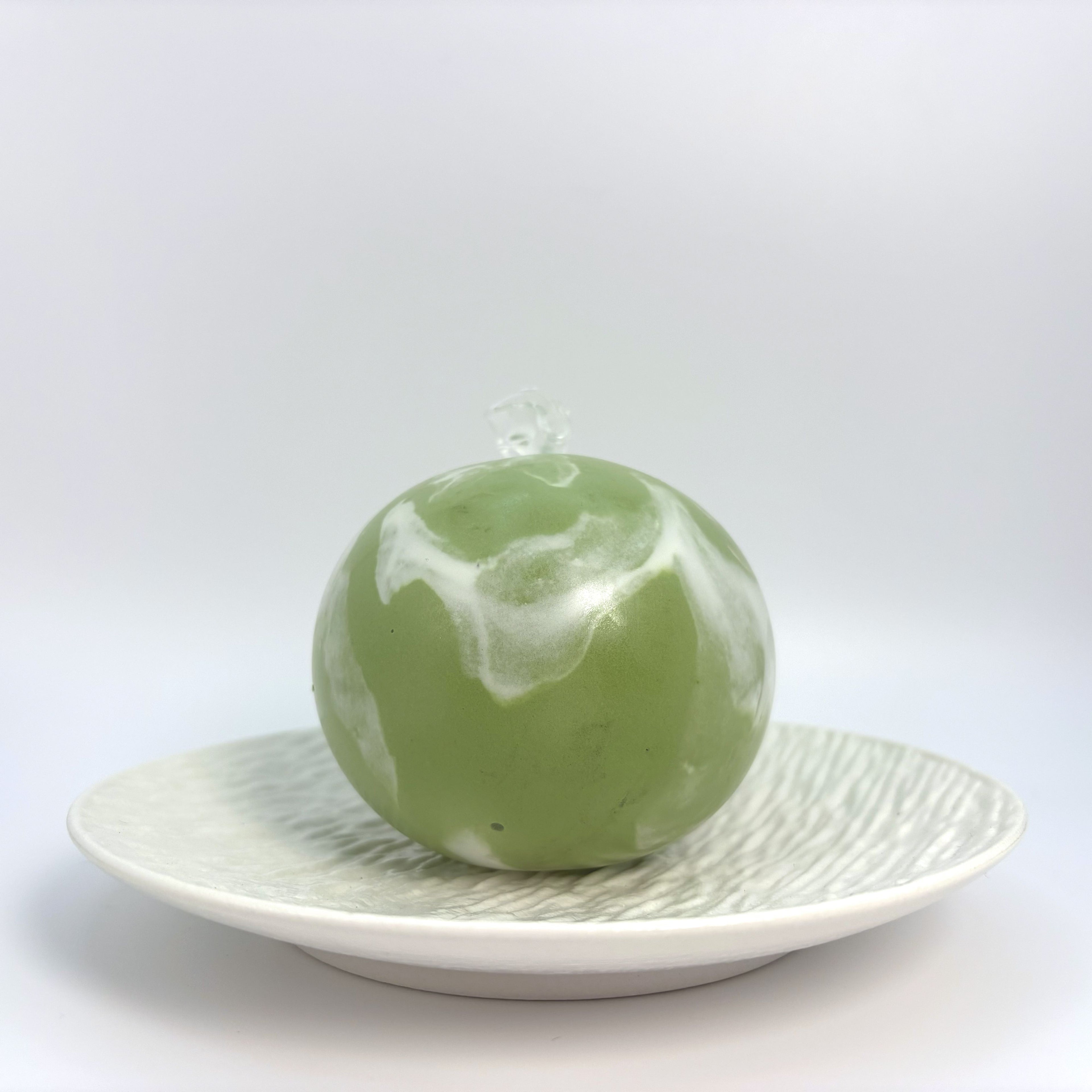 Lalachill Sweet Crunch Stress Ball in matcha color, with a crunchy ASMR texture and soft squeeze for stress relief.