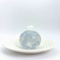 Front view of Lalachill's white moonlight asmr stress ball.