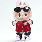 Labubu 17cm Doll Clothes – Rock Star Full Set(Clothes Only, Doll Not Included)