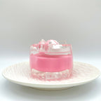 Front view of Not a Peach Jelly Cup Taba Squishy, showcasing its vibrant peach jelly design