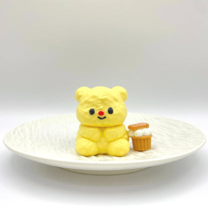 Adorable yellow bear Taba Squishy, perfect for relaxation and sensory play