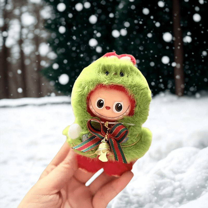 10cm Labubu Clothes- Mini Christmas Crew Full Set (clothes Only, Doll Not Included)