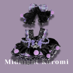 Labubu 17cm Doll Clothes – Midnight Kuromi Basic Set (Clothes Only, Doll Not Included)
