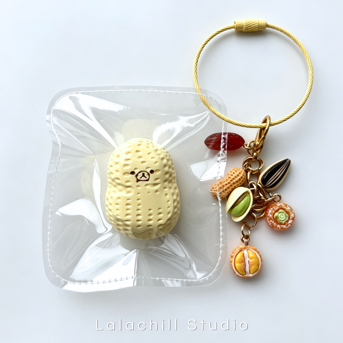Lalachill Peanut Baby Squishy Bag Charm
